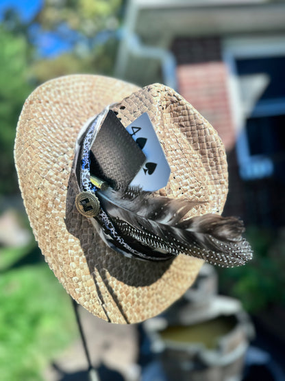 Childrens size straw hat.