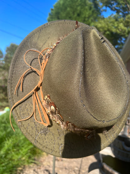 El nopal (hat belt is removeable) - Wide Brim 2.75"