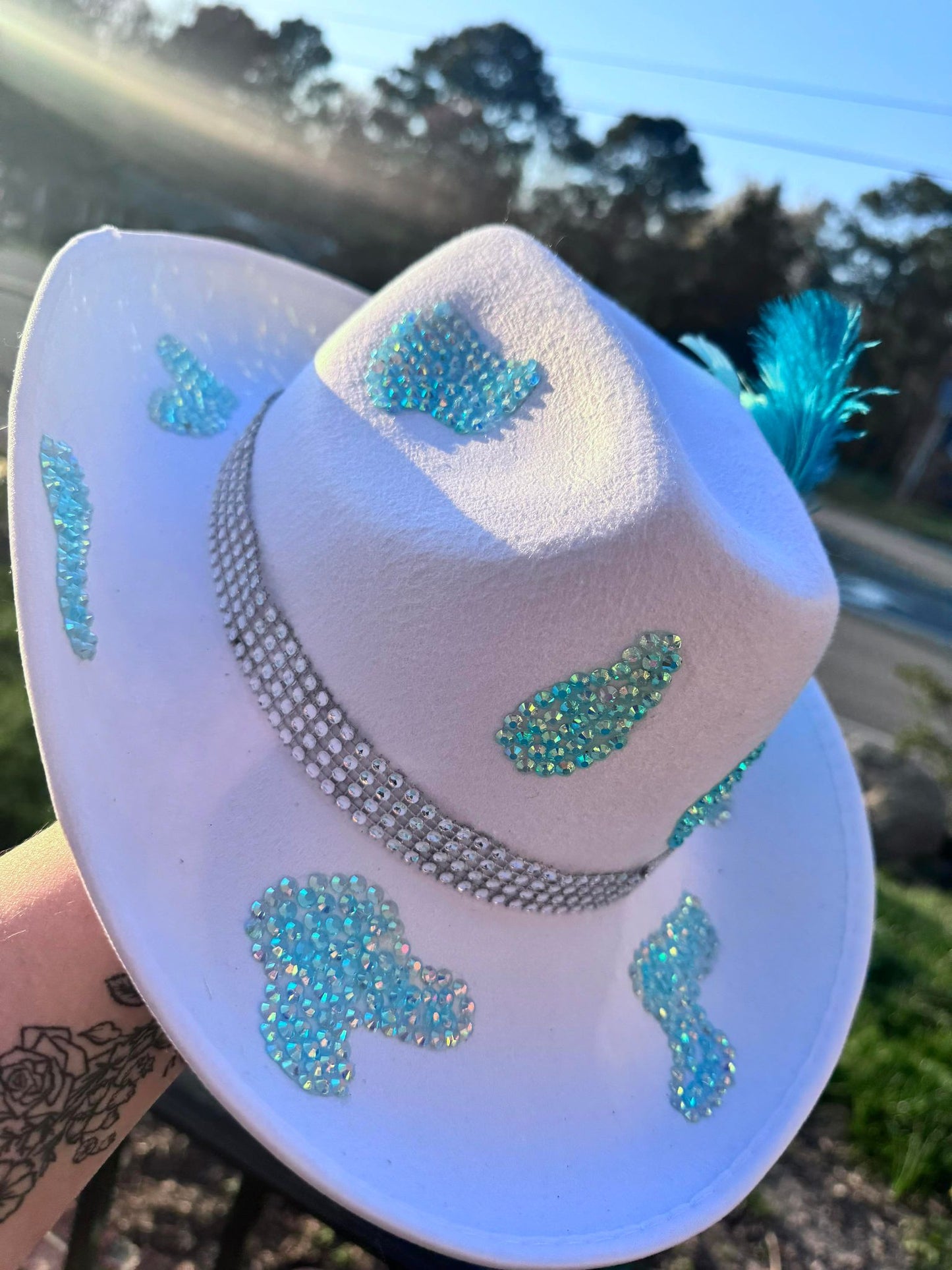 Andrea - Teal Rhinestone Cowgirl