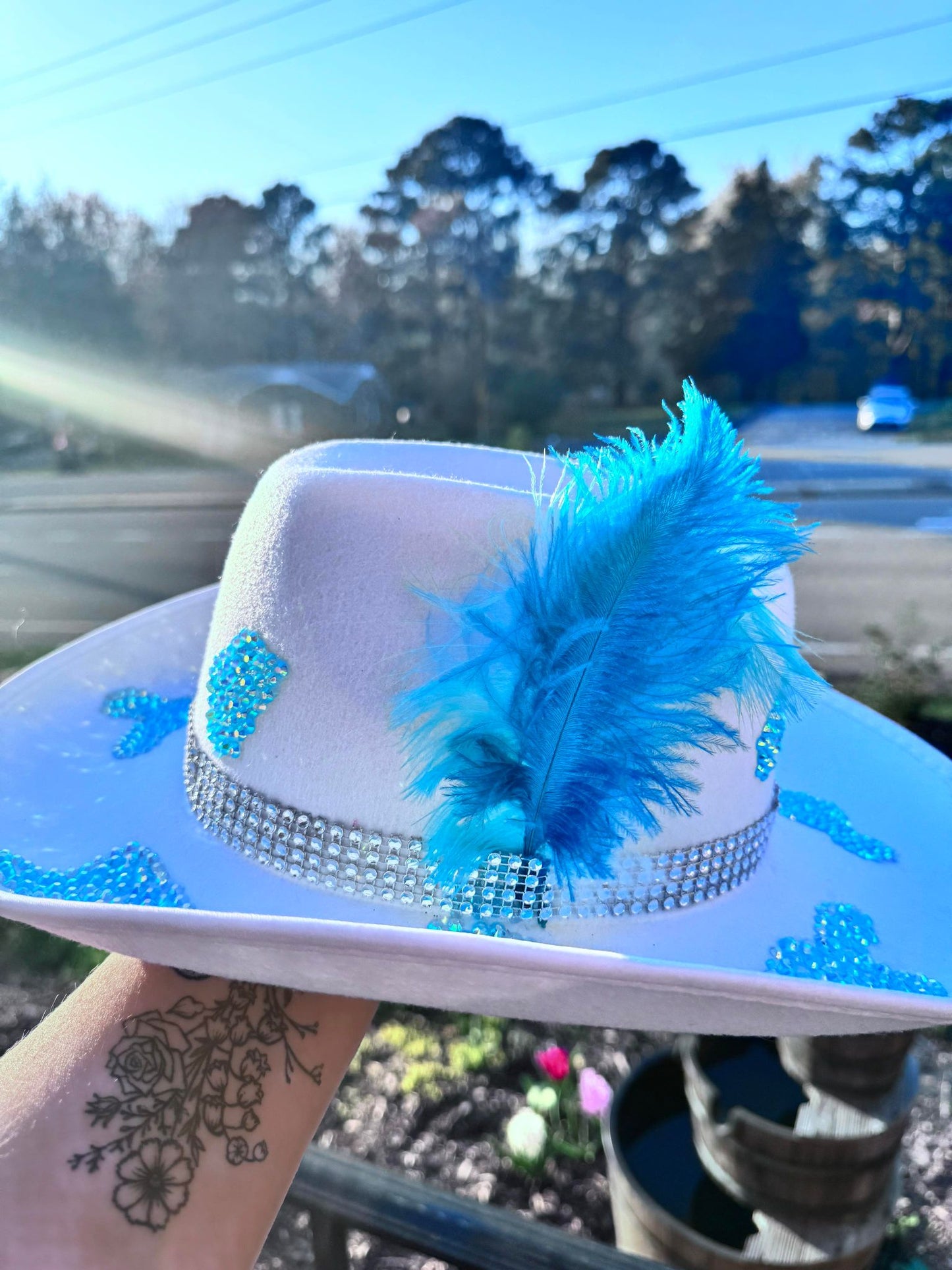 Andrea - Teal Rhinestone Cowgirl