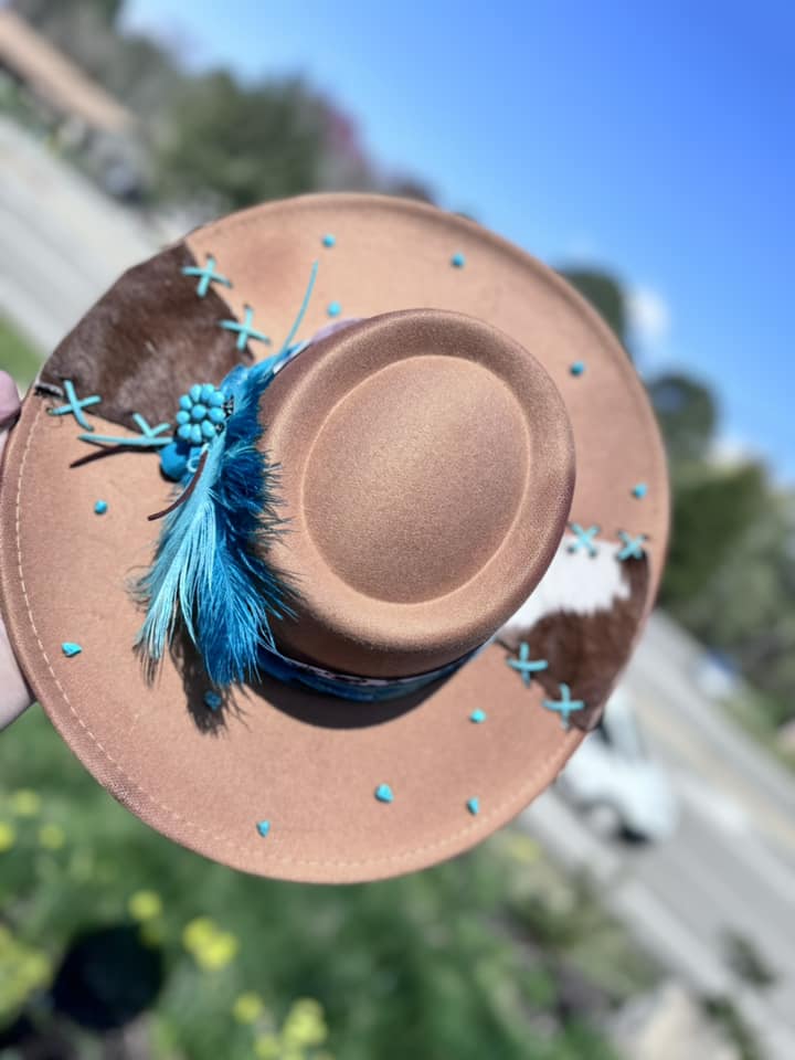 Cowhide & Turquoise