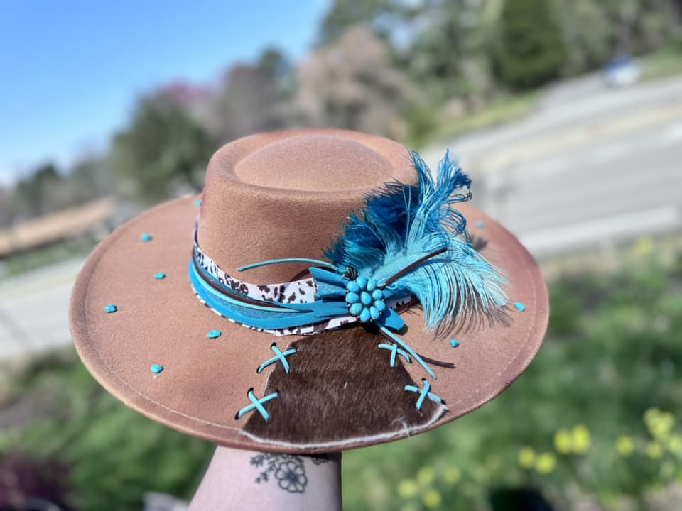 Cowhide & Turquoise