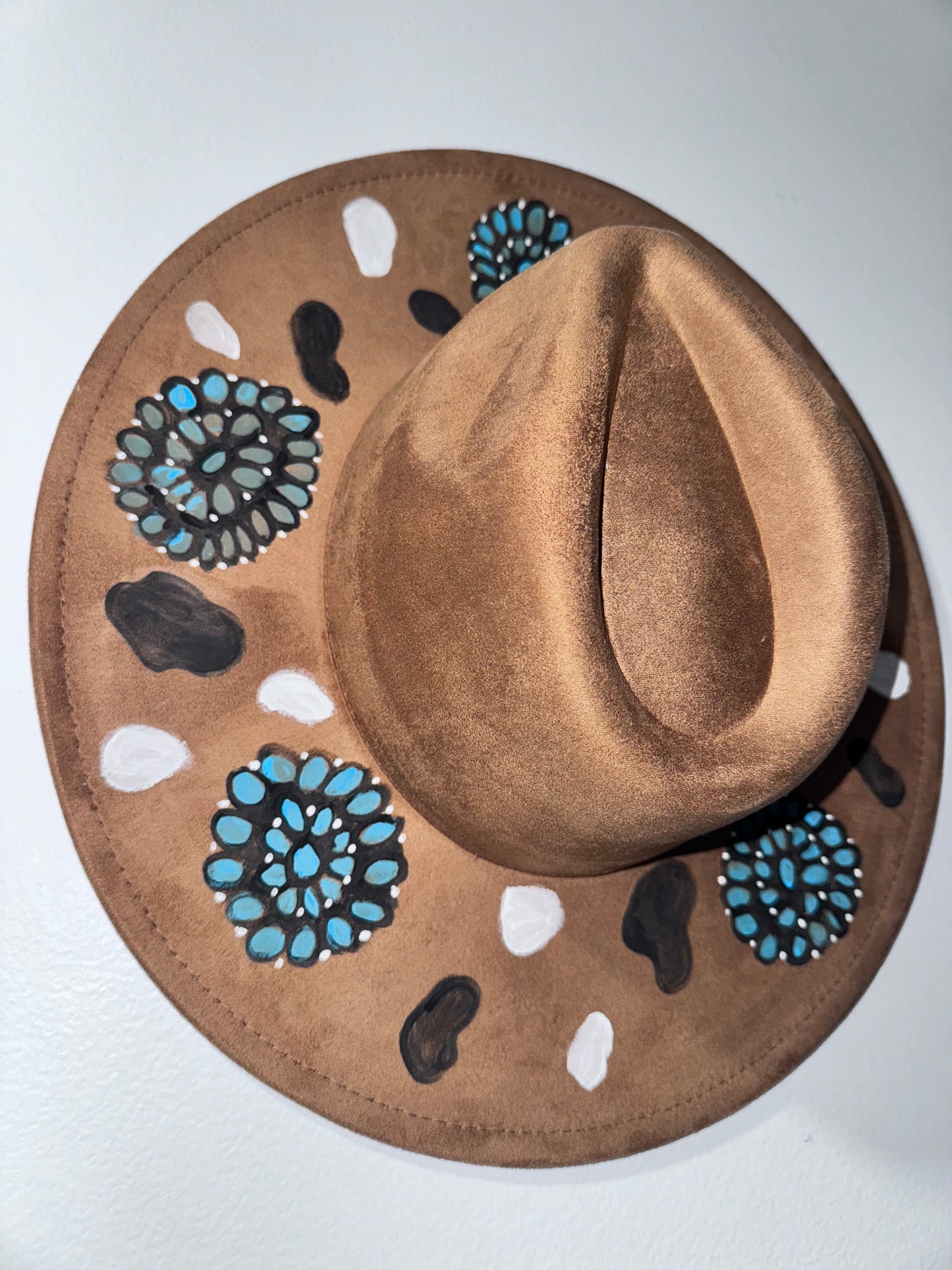 Conchos and cowprint. Handpainted