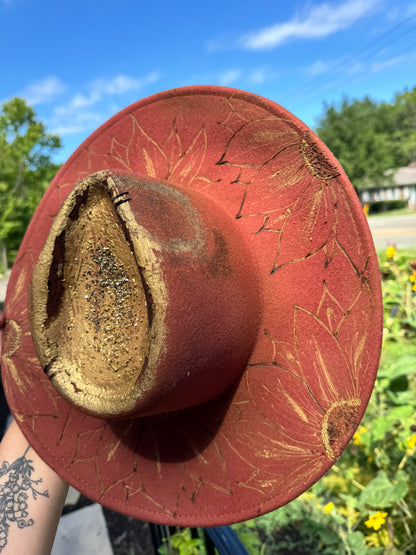 100% wool adult hat.  - selling as imperfect because I loaded the top with a lil too much paint so now it has flaked off some.