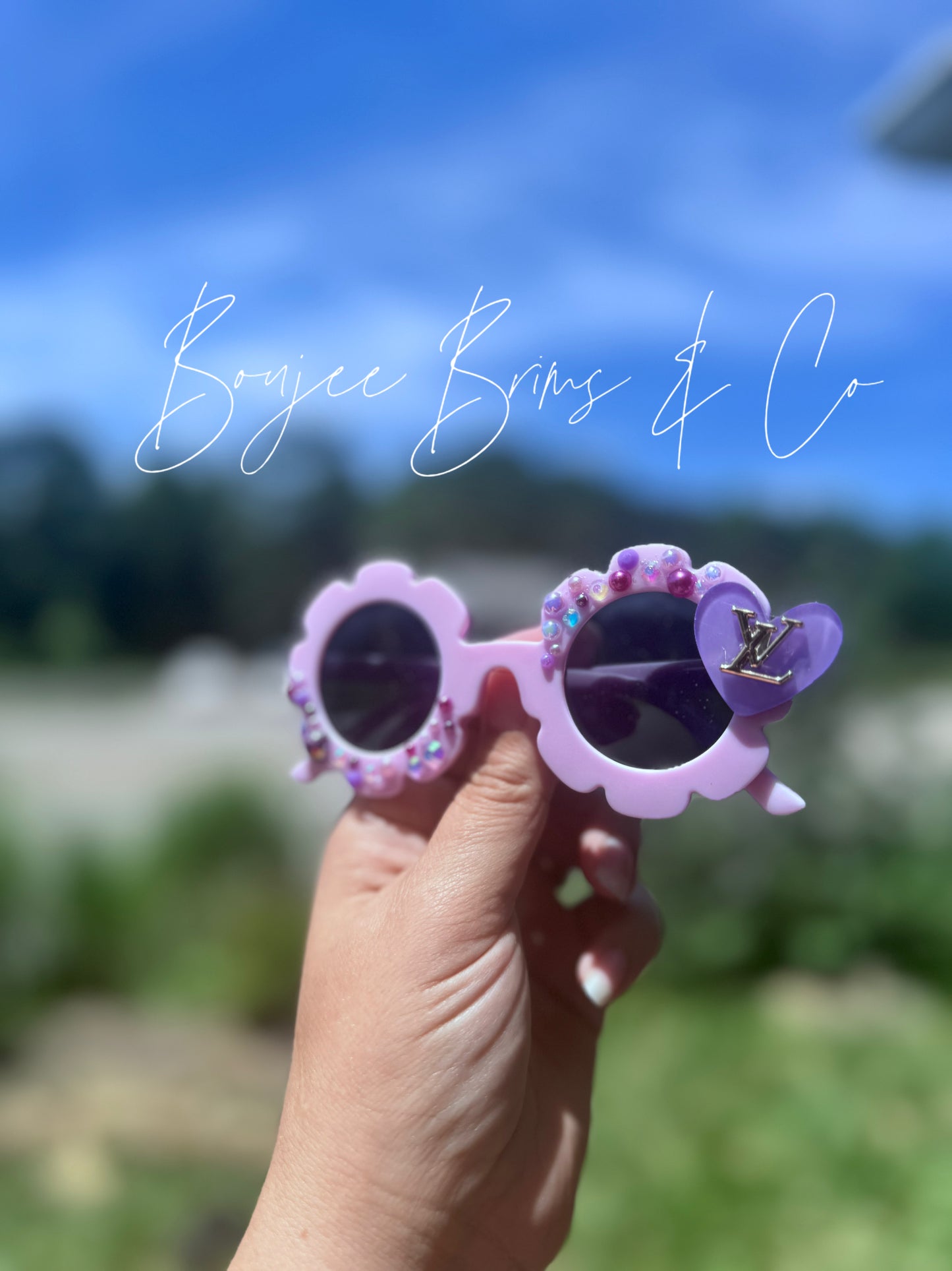 Purple lv heart sunnies