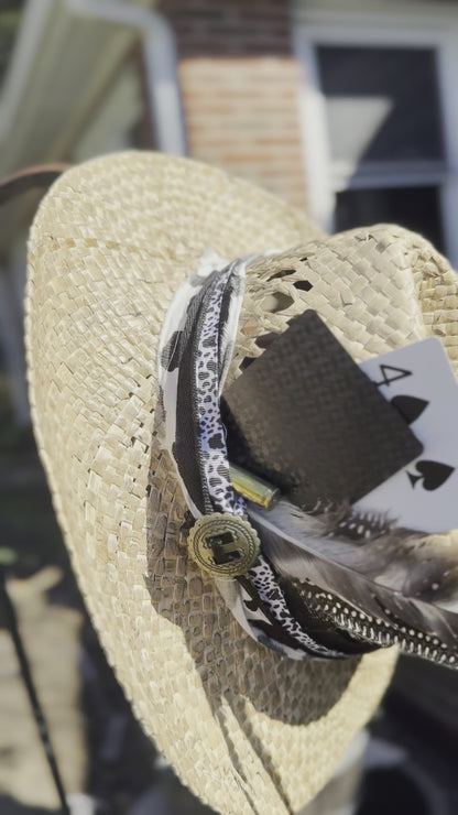 Childrens size straw hat.